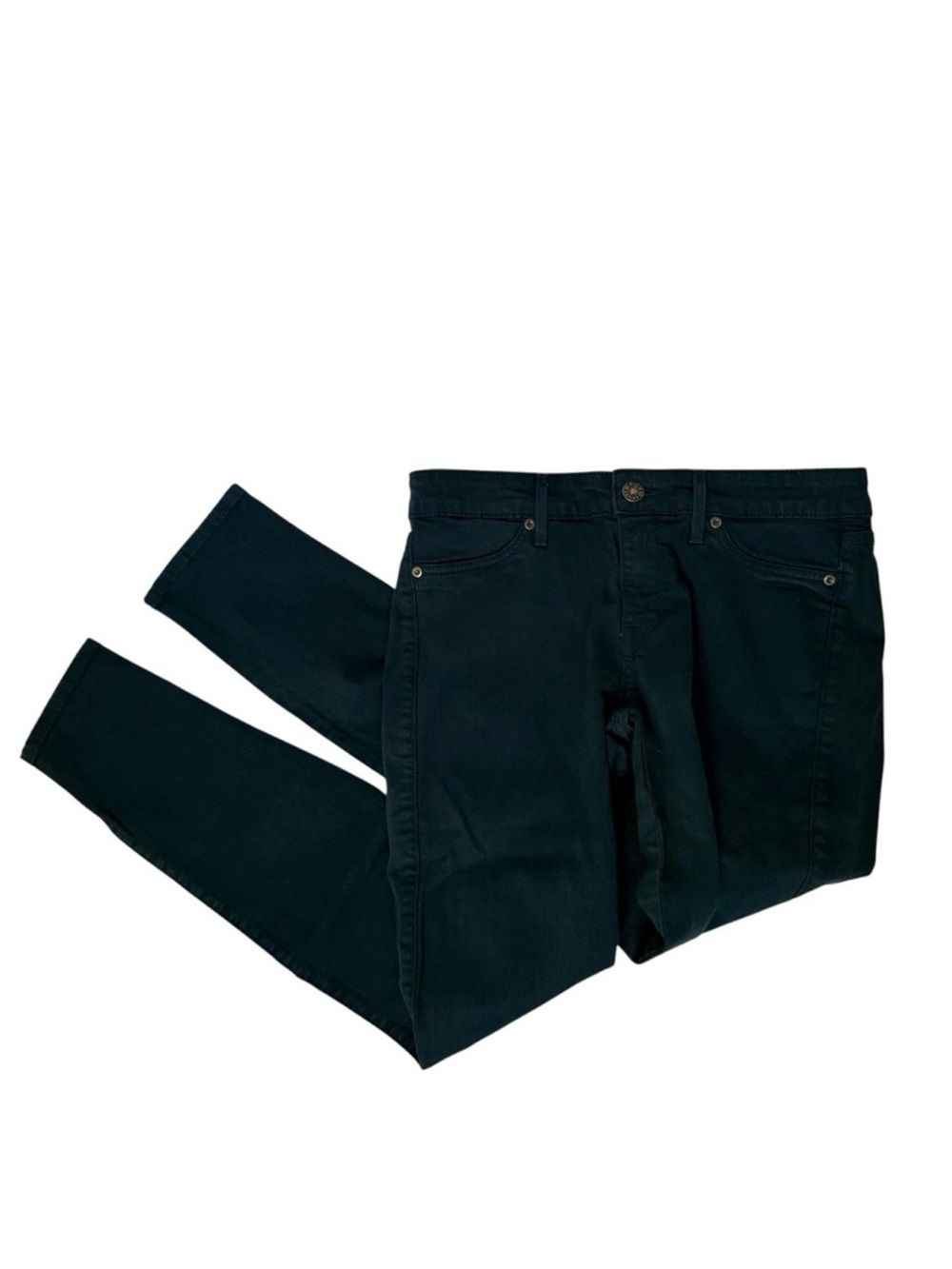 RICH & SKINNY JEANS GREEN DENIM STRETCH SKINNY LEG JEGGINGS SIZE 28